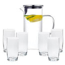 Jogo de copos com jarra de vidro 7 peças