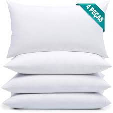 Kit 4 Travesseiro Pluma de Ganso